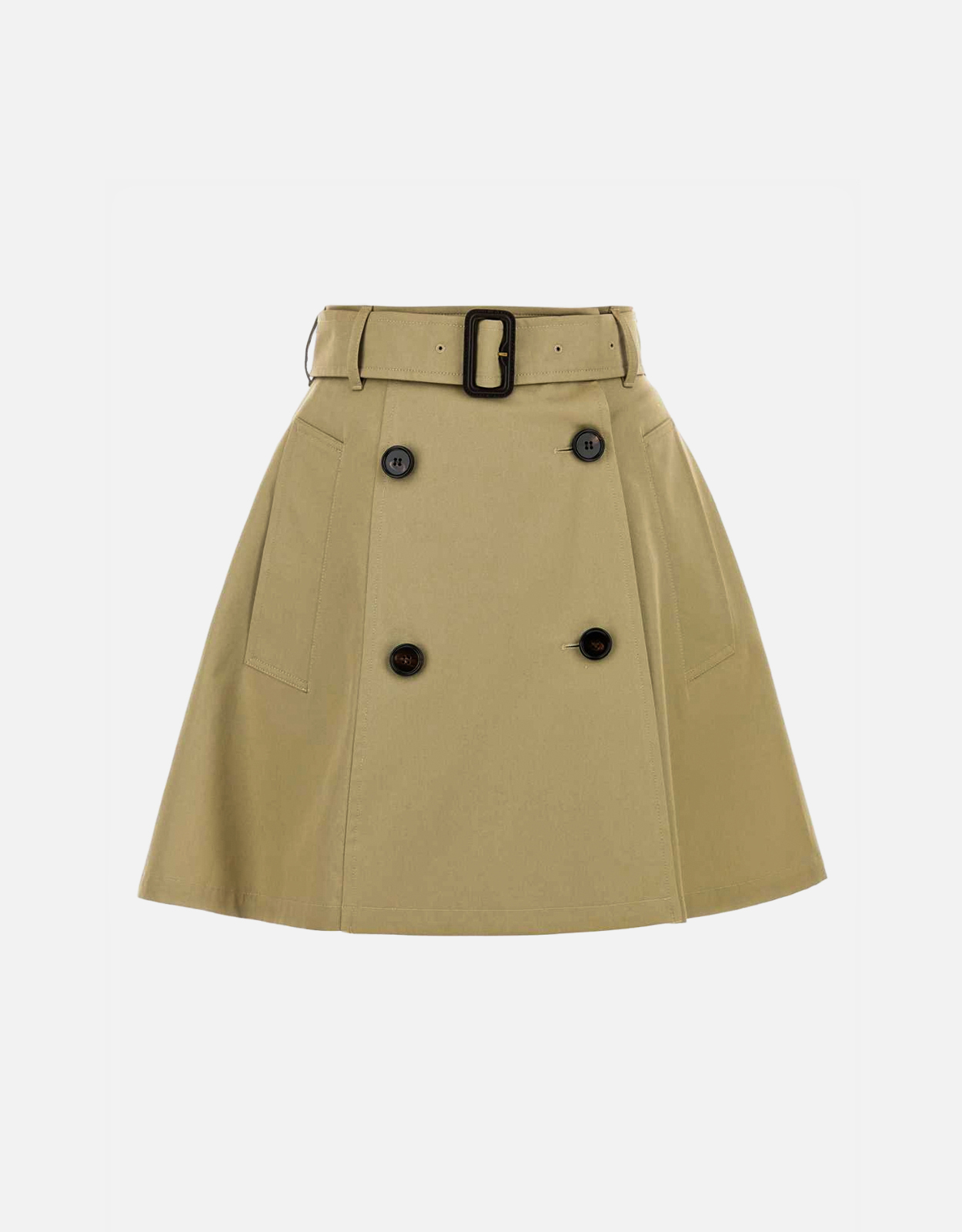 Burberry ギャバジンAラインコットンミニスカート (すべての新品