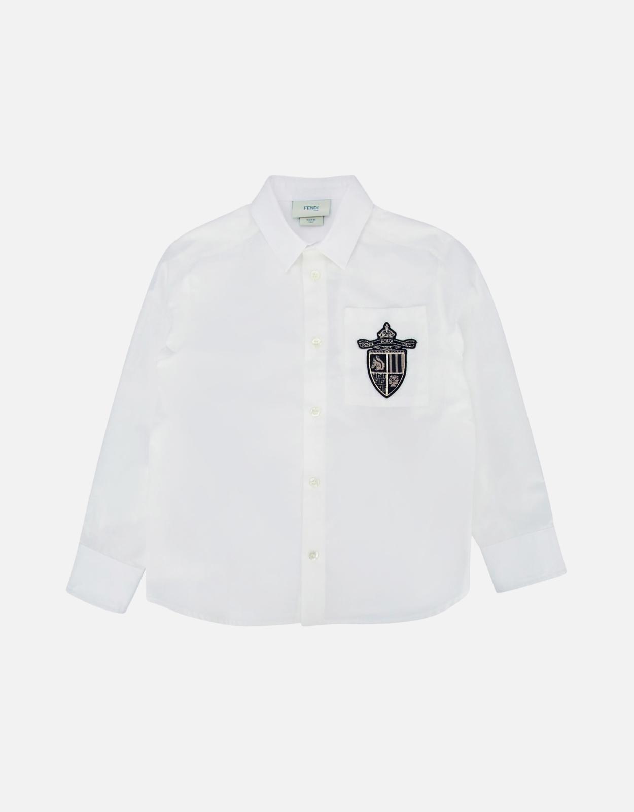 Fendi Kids Kids Popeline Shirt - Year 4　フェンディ キッズ キッズ ポペライン シャツ - Year 4 Fendi