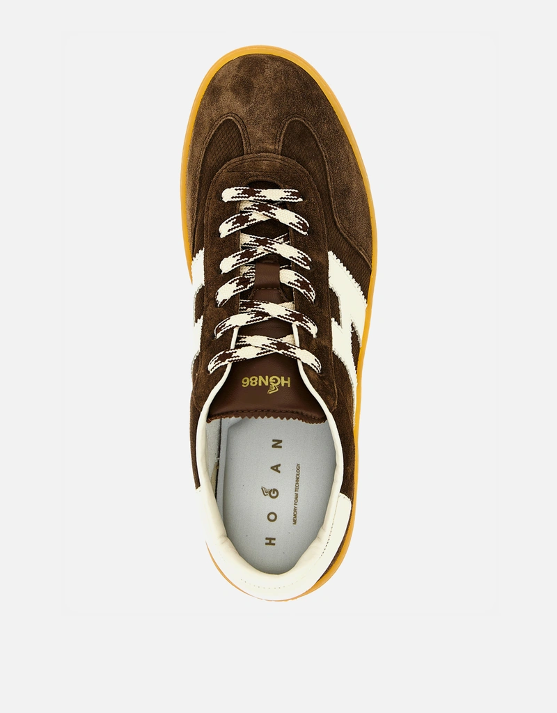 Hogan メンズクールスエードナッパレザーパーフォレーテッドH