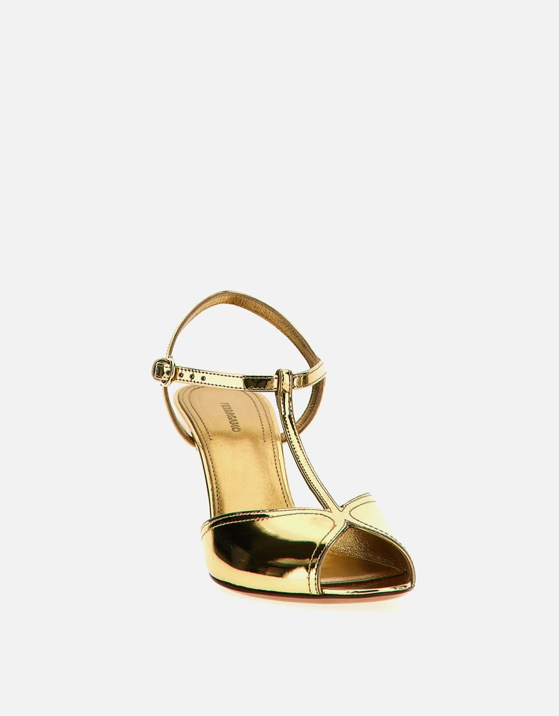 Salvatore Ferragamo カーフレザー Tストラップサンダル () IFCHIC.COM