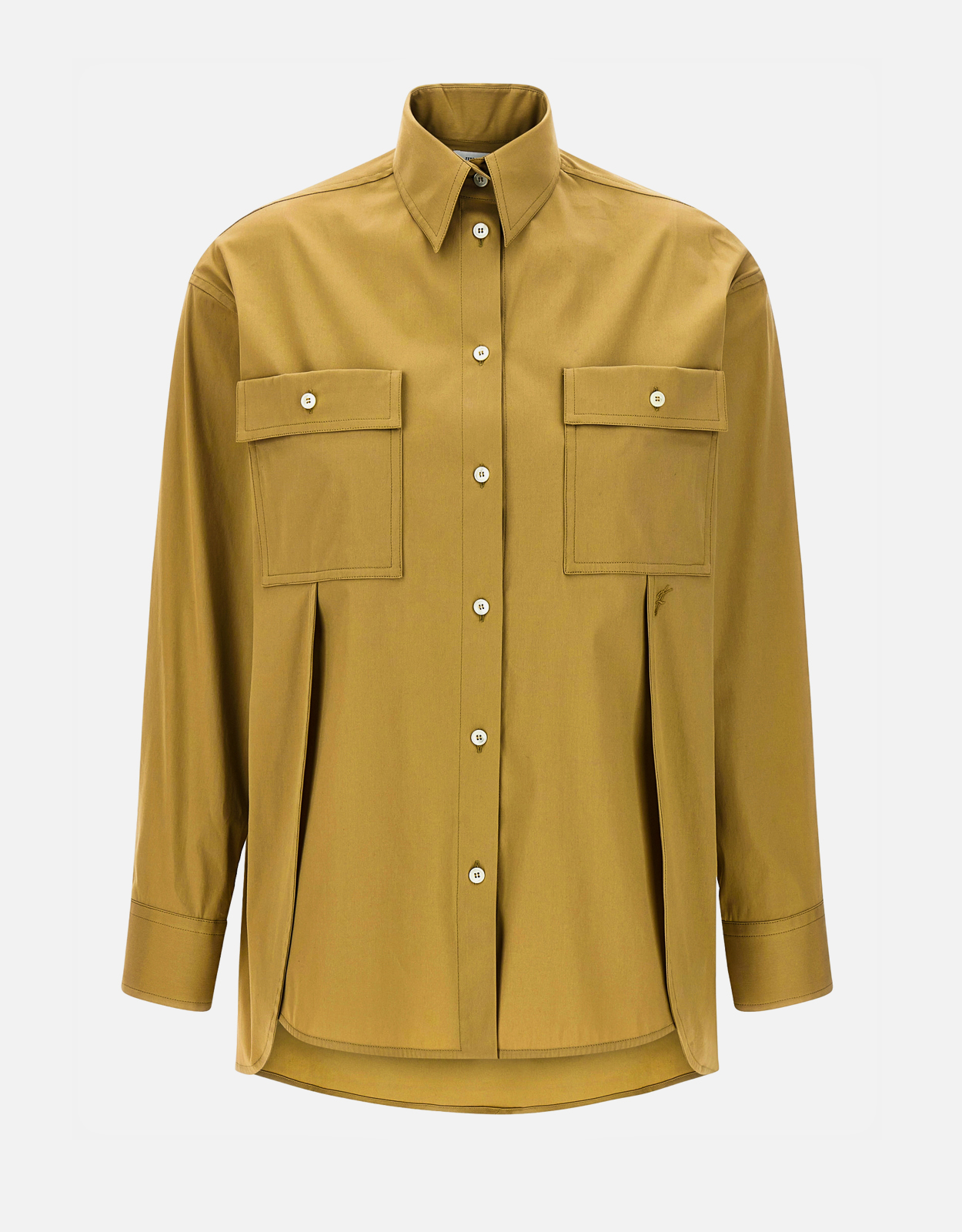 Salvatore Ferragamo Long Sleeved Cotton Blend Shirt () IFCHIC.COM