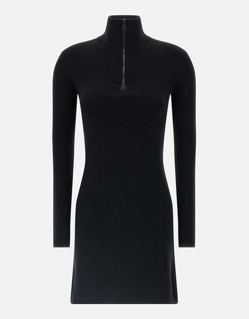 princess polly baby blue dress Marc Jacobs merino-wool Twisted Midi Dress | Black main image 0
