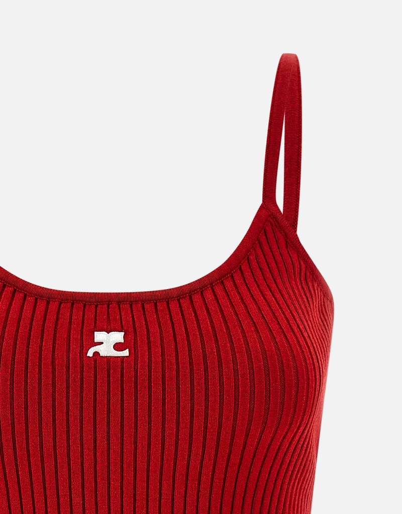 Courreges Reeditionリブニットタンクトップ (すべての新品) IFCHIC.COM