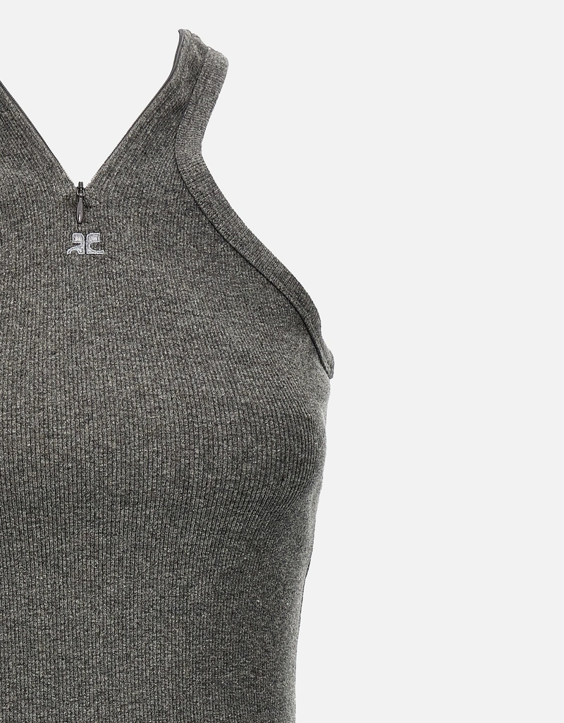 Courreges Criss Cross 90's リブコットンミニドレス (すべての新品