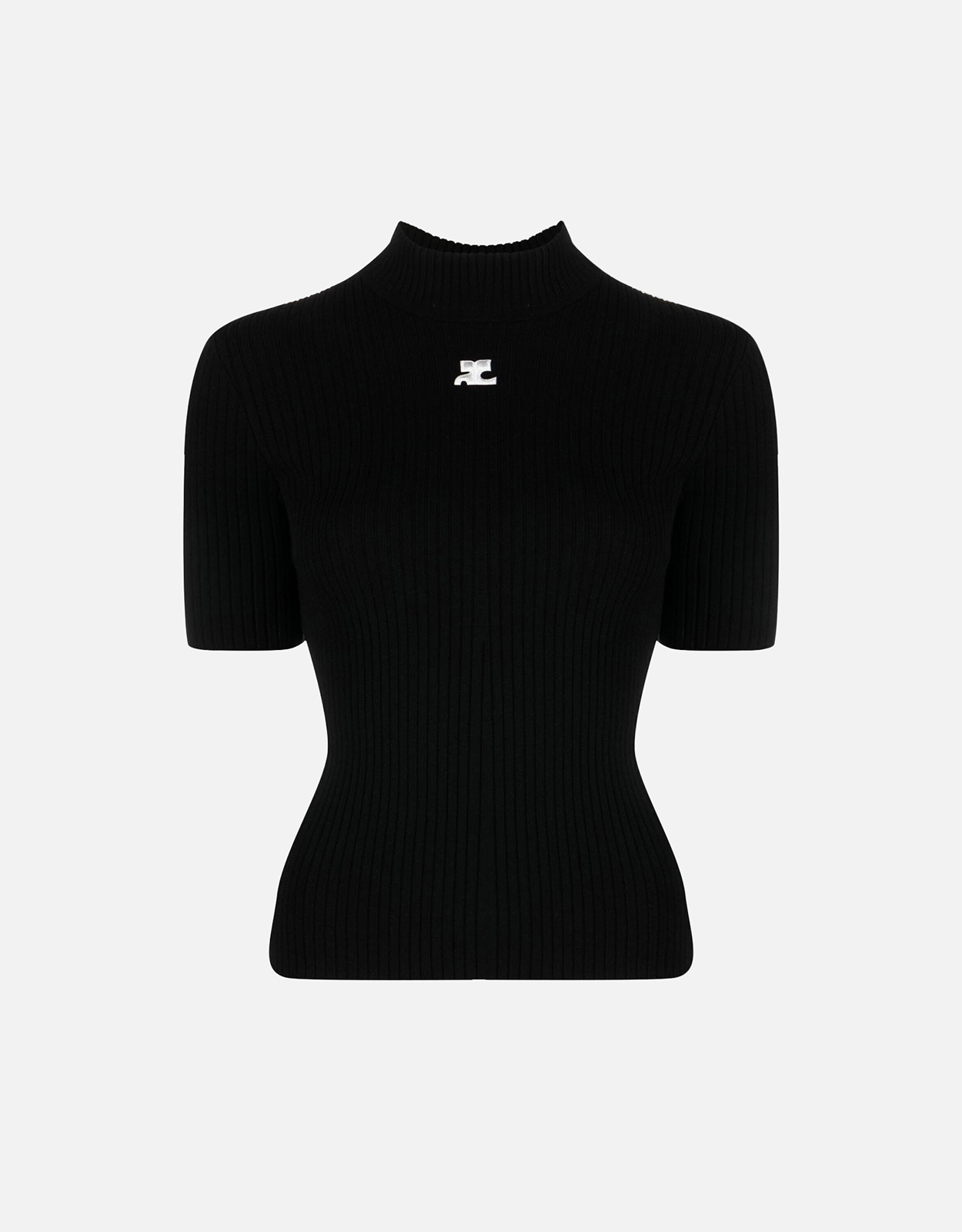 Courreges Reedition 半袖リブ編みニットセーター (すべての新品
