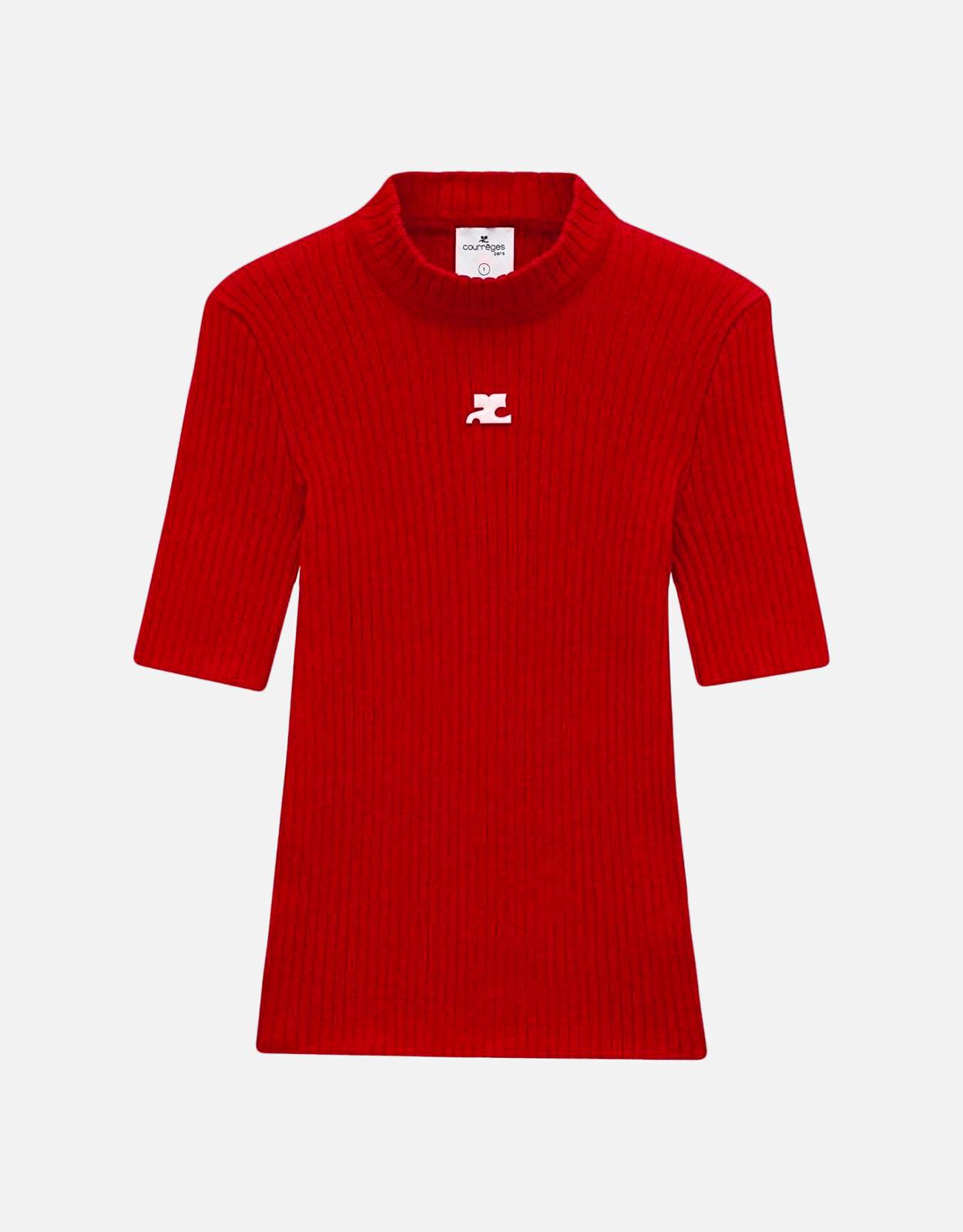 Courreges Reedition リブショートスリーブニットセーター (すべての