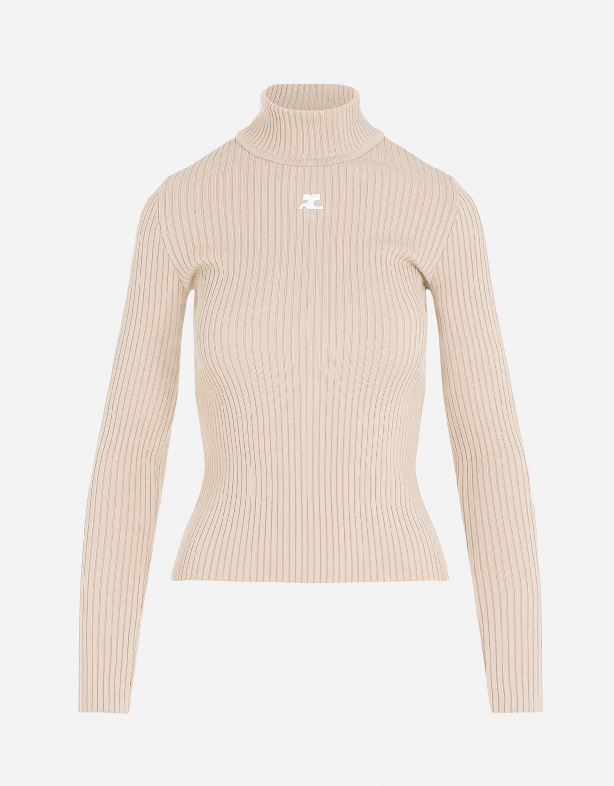 Courreges Roll Neck Ribbed Viscose Sweater - XS　クレージュ ロールネック リブ ビスコース セーター - XS Courreges