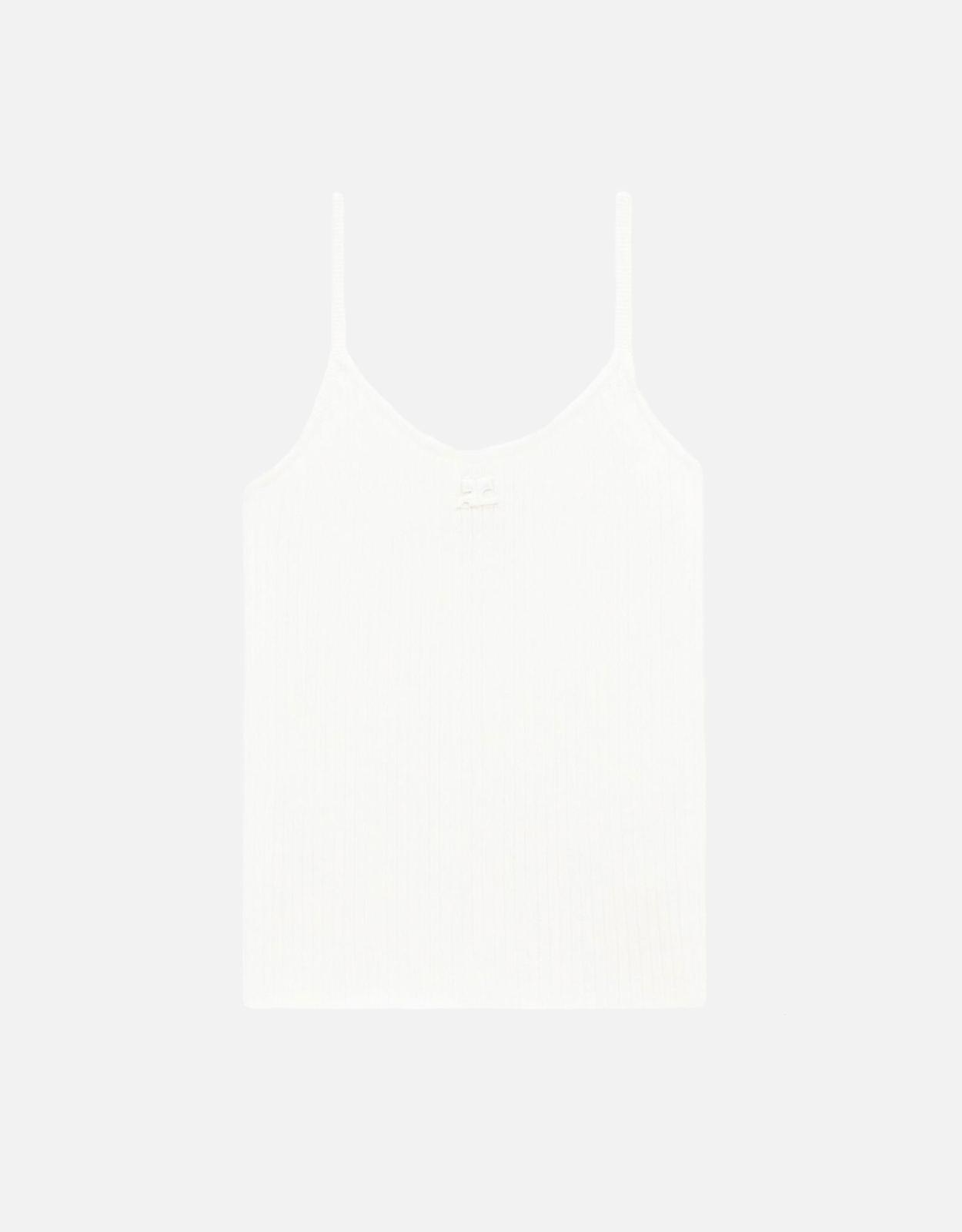 Courreges Ribbed Knitted Tank Top - S　クレージュ リブニットタンクトップ - S Courreges