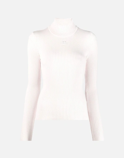Courreges Re-Editionリブニットモックネックセーター (すべての新品