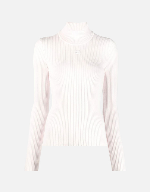 【正規品】クレージュ REEDITIONリブニットモックネックセーター Courreges Re-Editionリブニットモックネックセーター (すべての新品