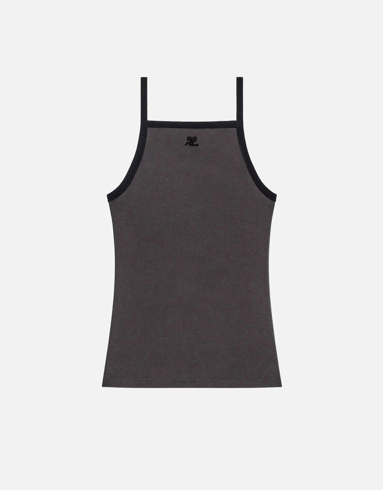courrèges ベージュ タンクトップ S クレージュ　ホルターネック クレージュ courreges Courreges タンクトップ POINTY RIB KNIT