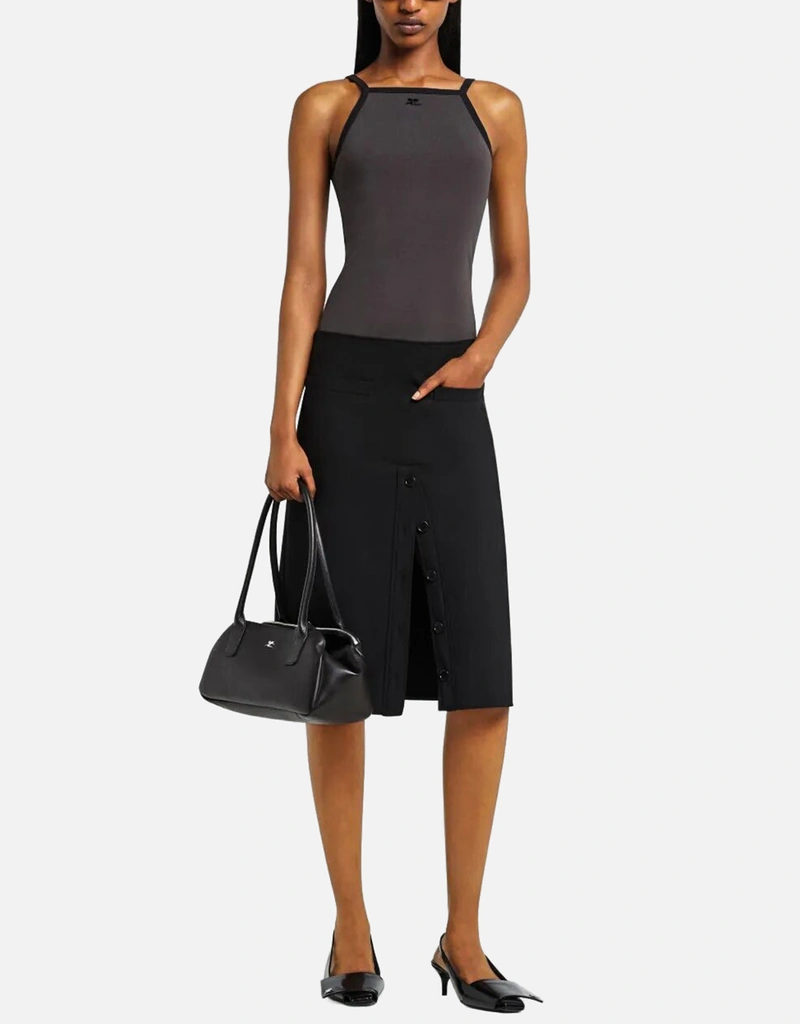 Courreges コントラストコットンタンクトップ (すべての新品) IFCHIC.COM