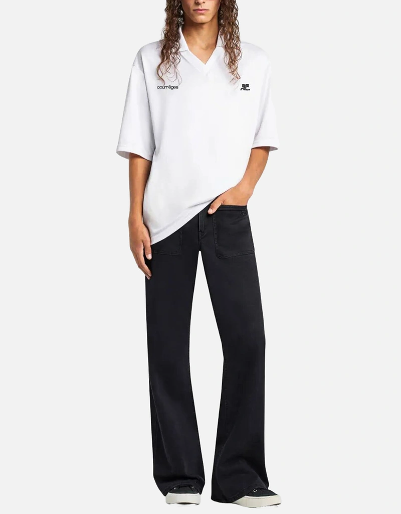 Courreges Oversized Cotton Sports Polo (All New In) IFCHIC.COM