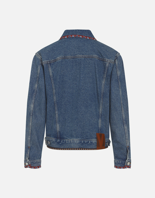 VALENTINO インディゴ デニムジャケット 40 VALENTINO - トワル イコノグラフ柄 デニム ジャケット / Gジャン