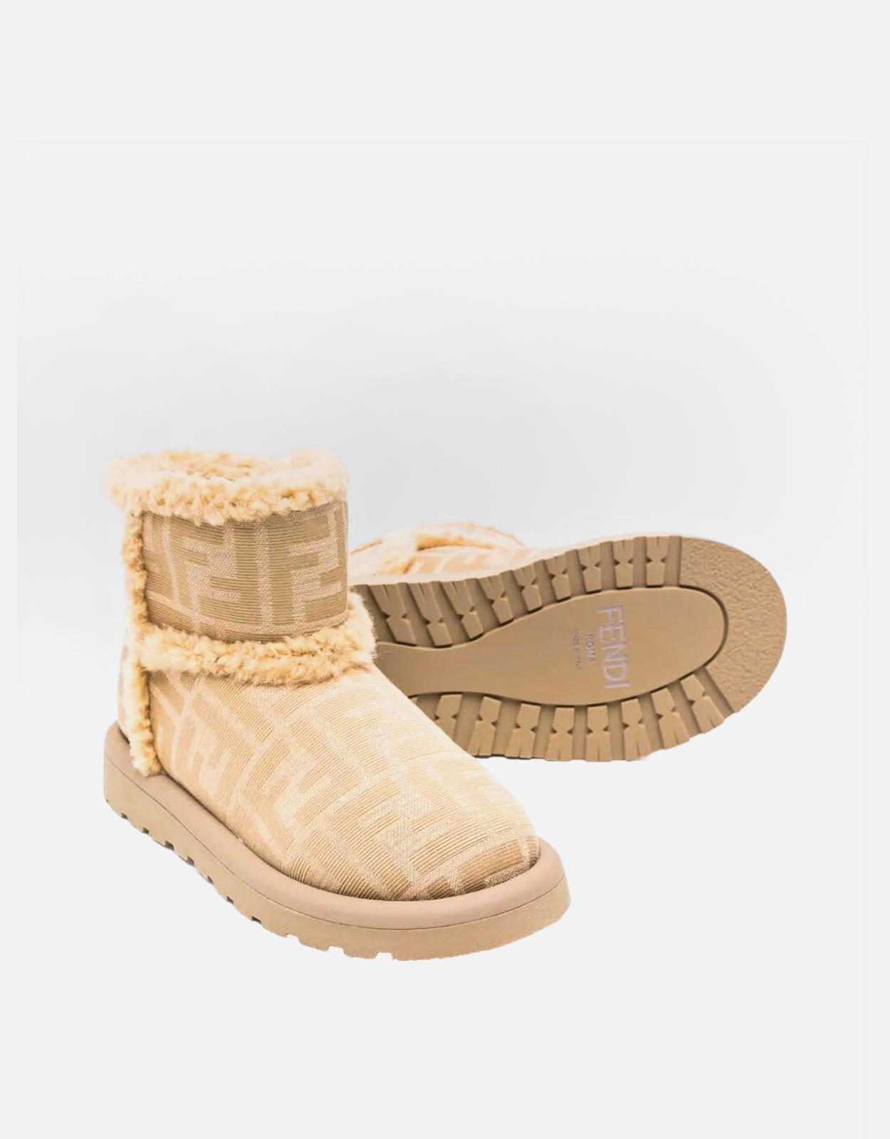 Fendi Kids キッズジャガードFFブーツ () IFCHIC.COM