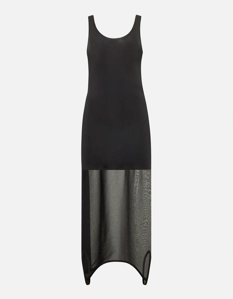 FENDI ノースリーブ シルク100% ワンピース Fendi ブラックシルクノースリーブドレス (ドレス) IFCHIC.COM