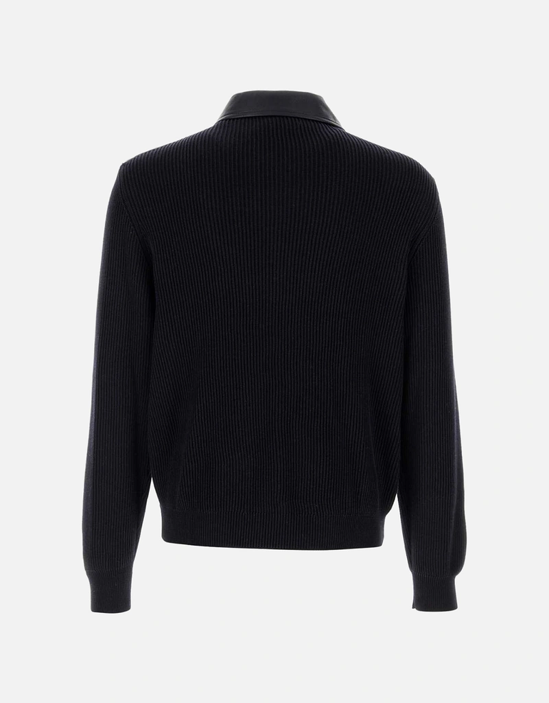 Brunello Cucinelli メンズ レザーとニットジャケット (すべての新品