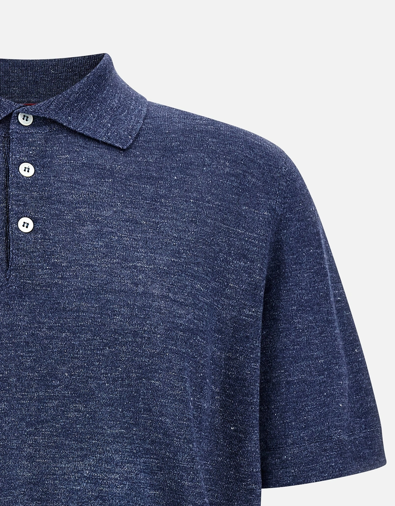 Brunello Cucinelli メンズリネンコットンポロシャツ (すべての新品