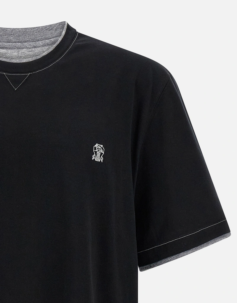 Brunello Cucinelli ブラックtシャツ Brunello Cucinelli Men's Marled Crewneck T-Shirt - Bergdorf Goodman