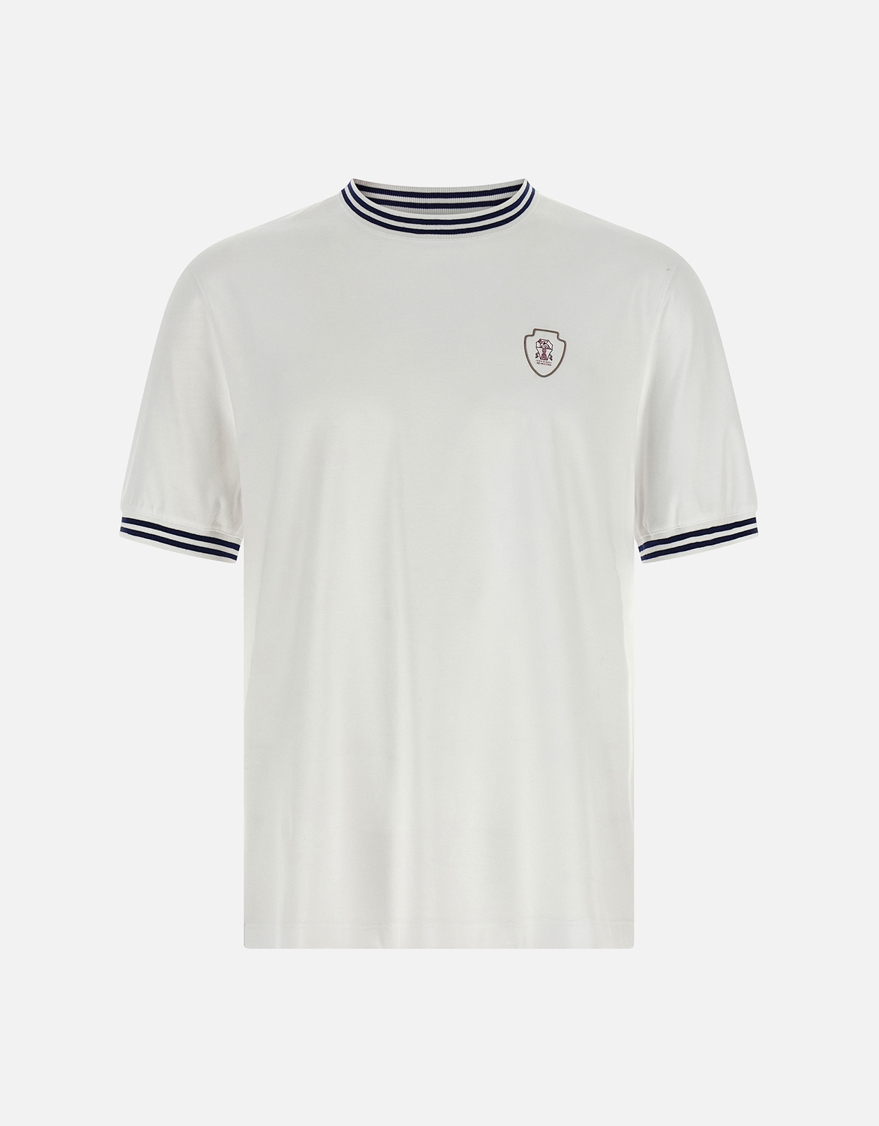 Brunello Cucinelli メンズSolomeoコットン紋章Tシャツ (すべての新品