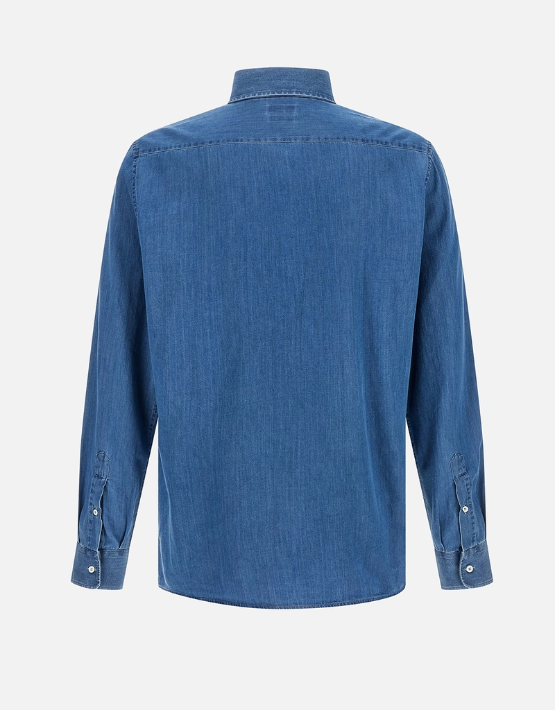 Brunello Cucinelli メンズデニムイージーフィットシャツ (すべての