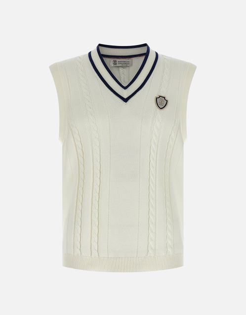 BRUNELLO CUUINELLl キラキラニットベスト　お値下げ⭕️ Brunello Cucinelli ニットベスト | ニットウェア 新作・セール