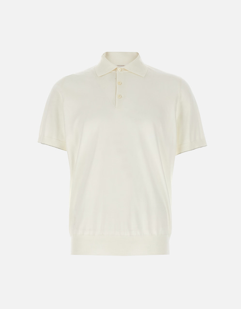BRUNELLO CUCINELLI スリムフィット ポロシャツ Brunello Cucinelli メンズライトウェイトニットコットンポロシャツ
