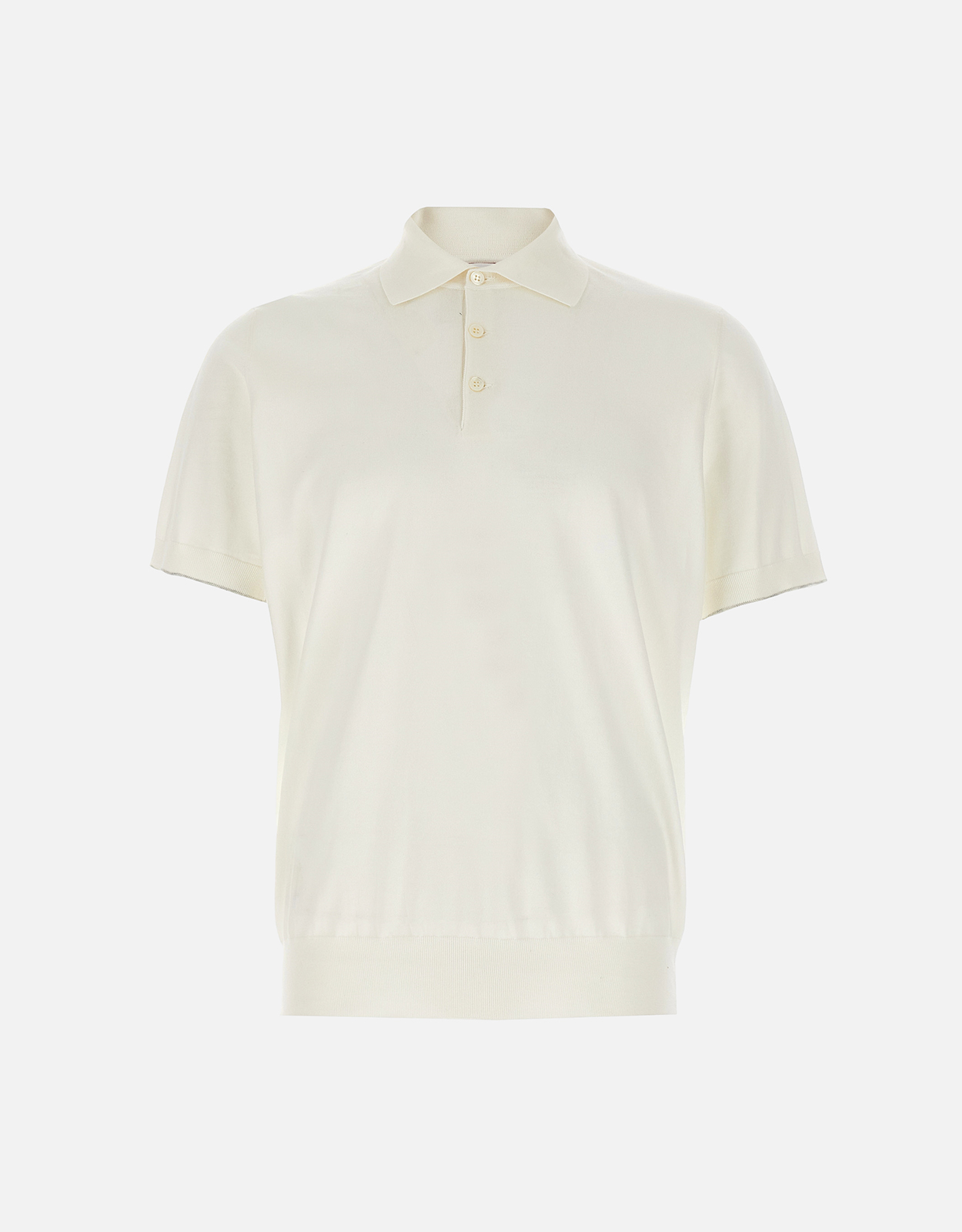 美品「BRUNELLO CUCINELLI」最高級コットン ポロ イタリア製　L Brunello Cucinelli メンズライトウェイトニットコットンポロシャツ