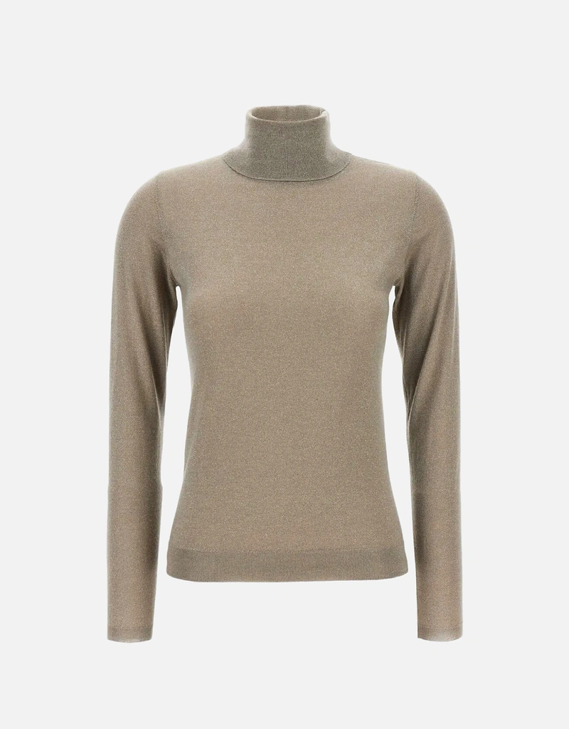 BRUNELLO CUCINELLI カシミヤ タートルネック ニットセーター Brunello Cucinelli スパークリング カシミヤとシルクの軽量