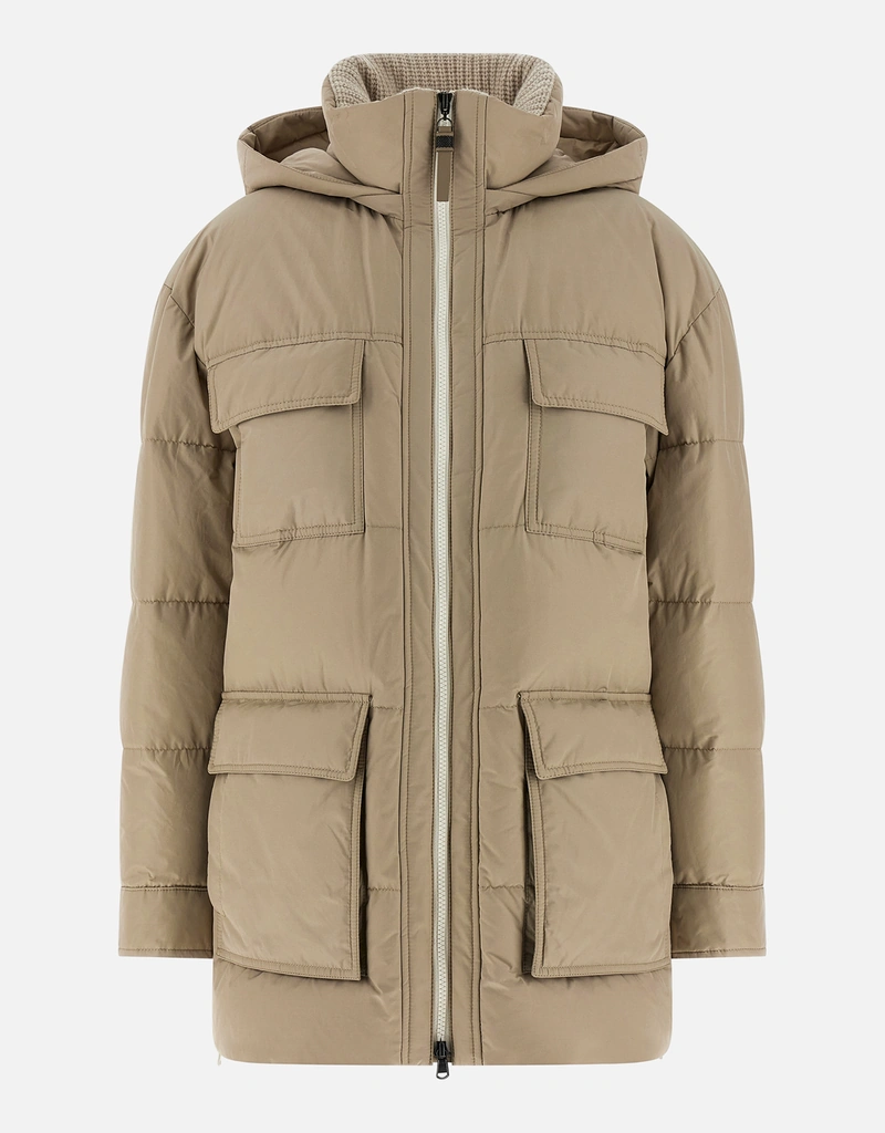 Brunello Cucinelli ニットネックダウンジャケット (すべての新品