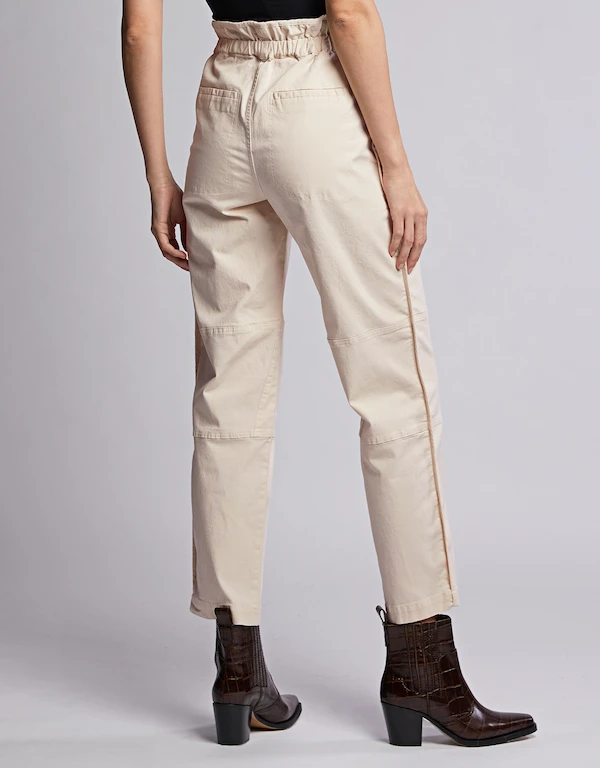 Sea Scout High-rised Belted Straight-leg Pants