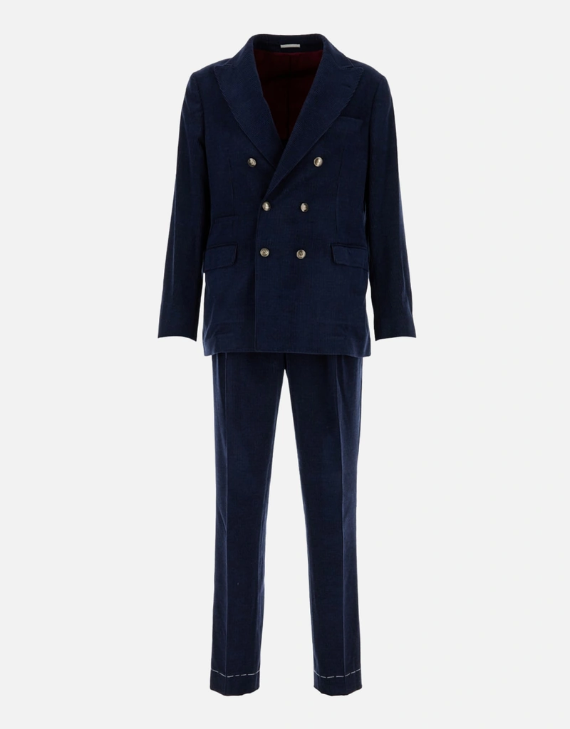 Brunello Cucinelli ウールシルクカシミヤ　48 スーツ Brunello Cucinelli メンズ ウール シルク カシミヤ コーデュロイ