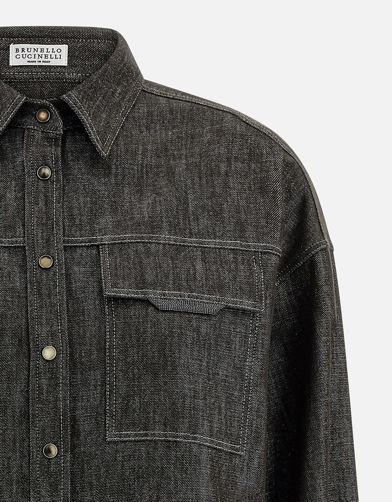 Brunello Cucinelli スパークリングノーフェードデニムシャツ (すべて