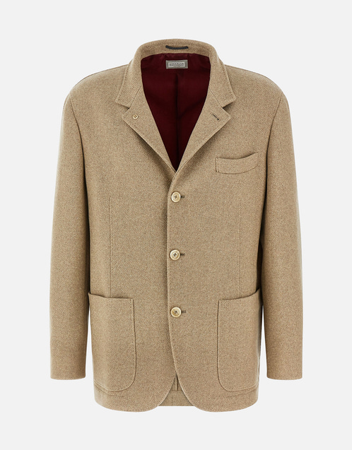 Brunello Cucinelli メンズ テクノ カシミヤ ウール シネ 斜め織り