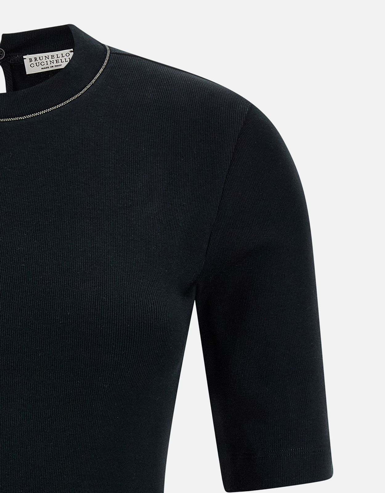 Brunello Cucinelli リブストレッチコットンジャージーモニーレTシャツ