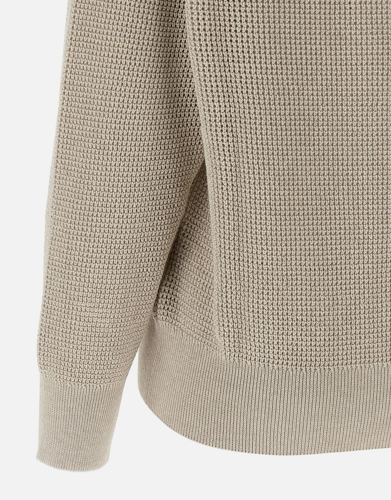 Brunello Cucinelli コットンブレンドオープンワークVネックセーター