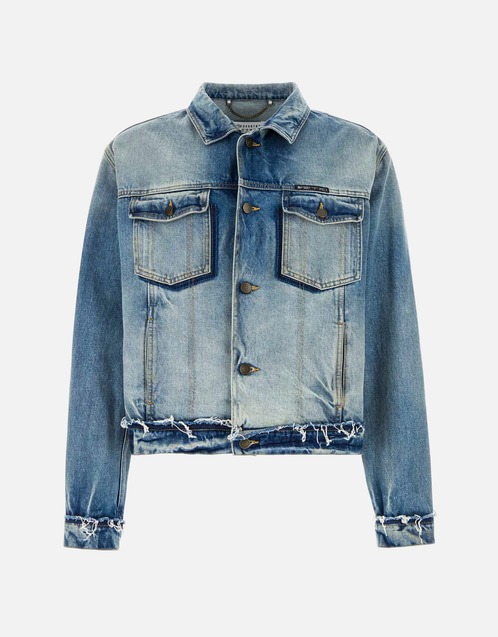 Maison Margiela メンズデニムウォッシュ長袖ジャケット (すべての新品