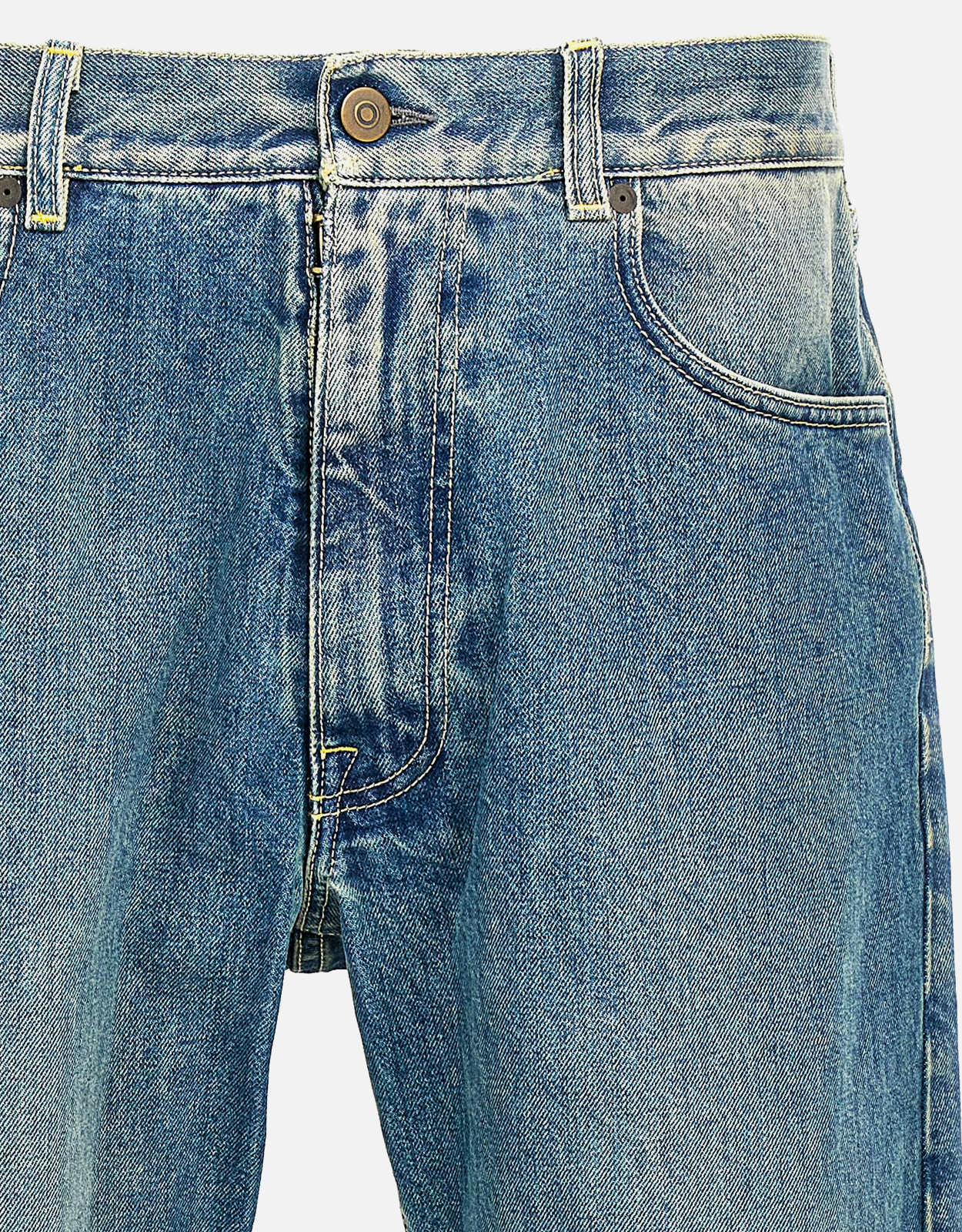 Maison Margiela メンズ ターンアップ 100% コットン ウォッシュド