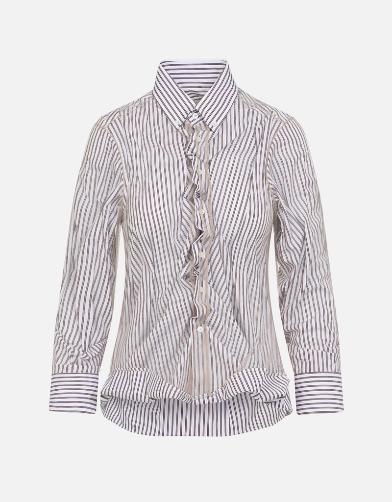 Maison Margiela レイヤードチュールコットンシャツ (すべての新品