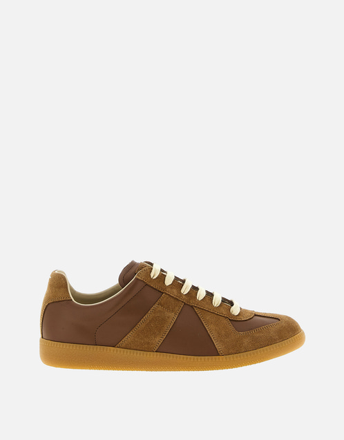 Maison Margiela メンズレプリカカーフスキンレースアップスニーカー