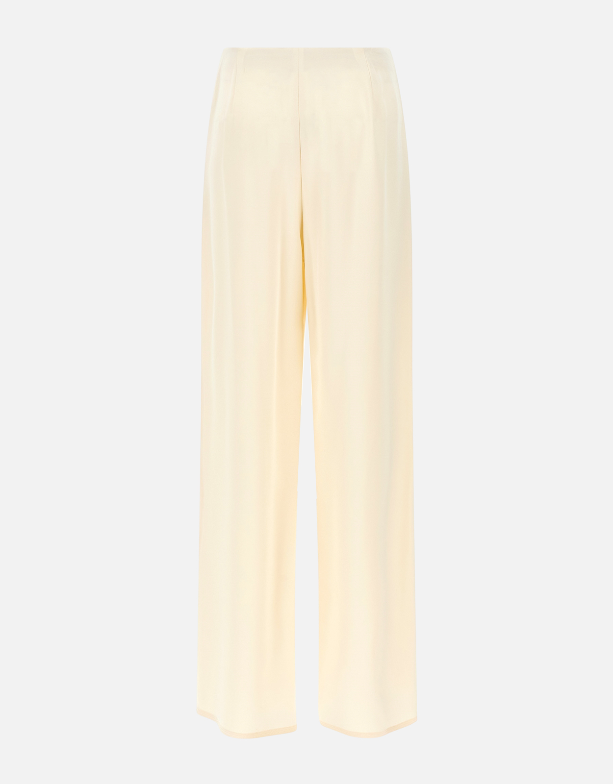 MaxMara アイボリー プリーツカジュアルパンツ Max Mara シルクワイドストレートレッグプリーツパンツ (すべての新品