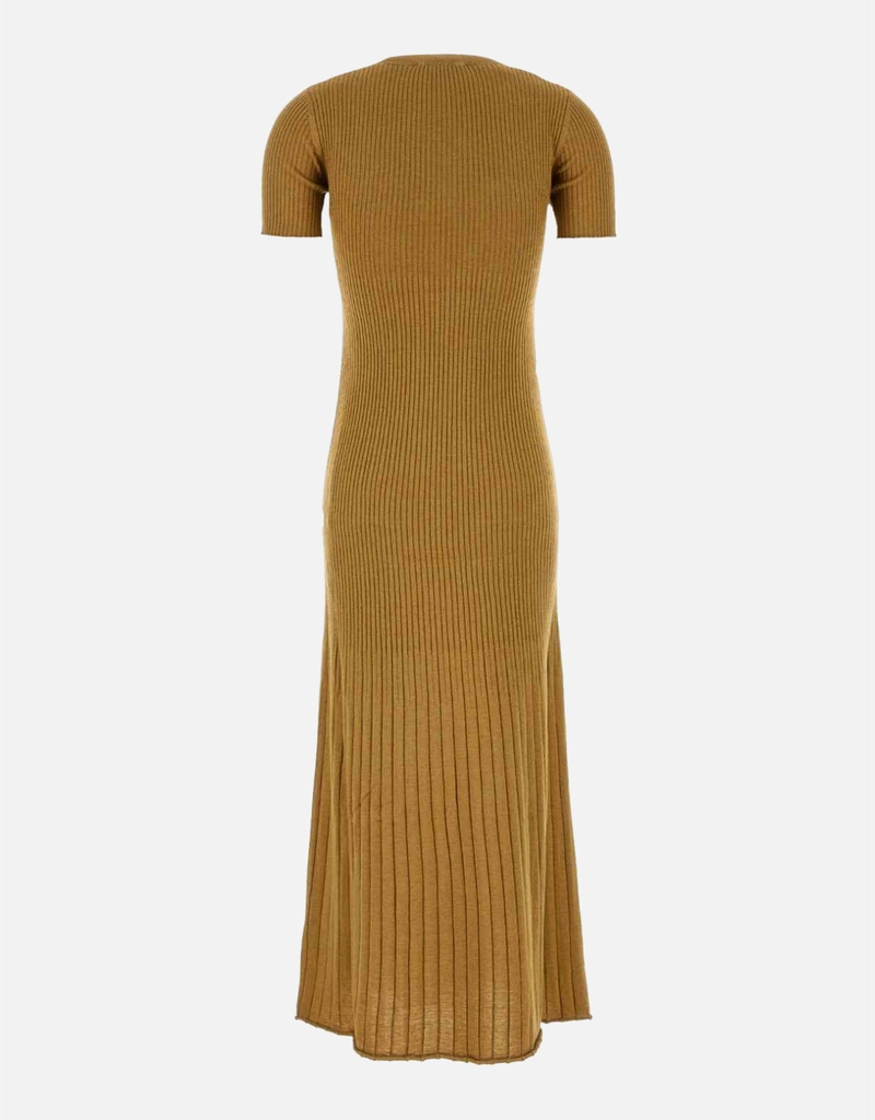 Max Mara Ribbed Maxi Dress - Brown Max Mara Ribbed Maxi Dress - Brown
