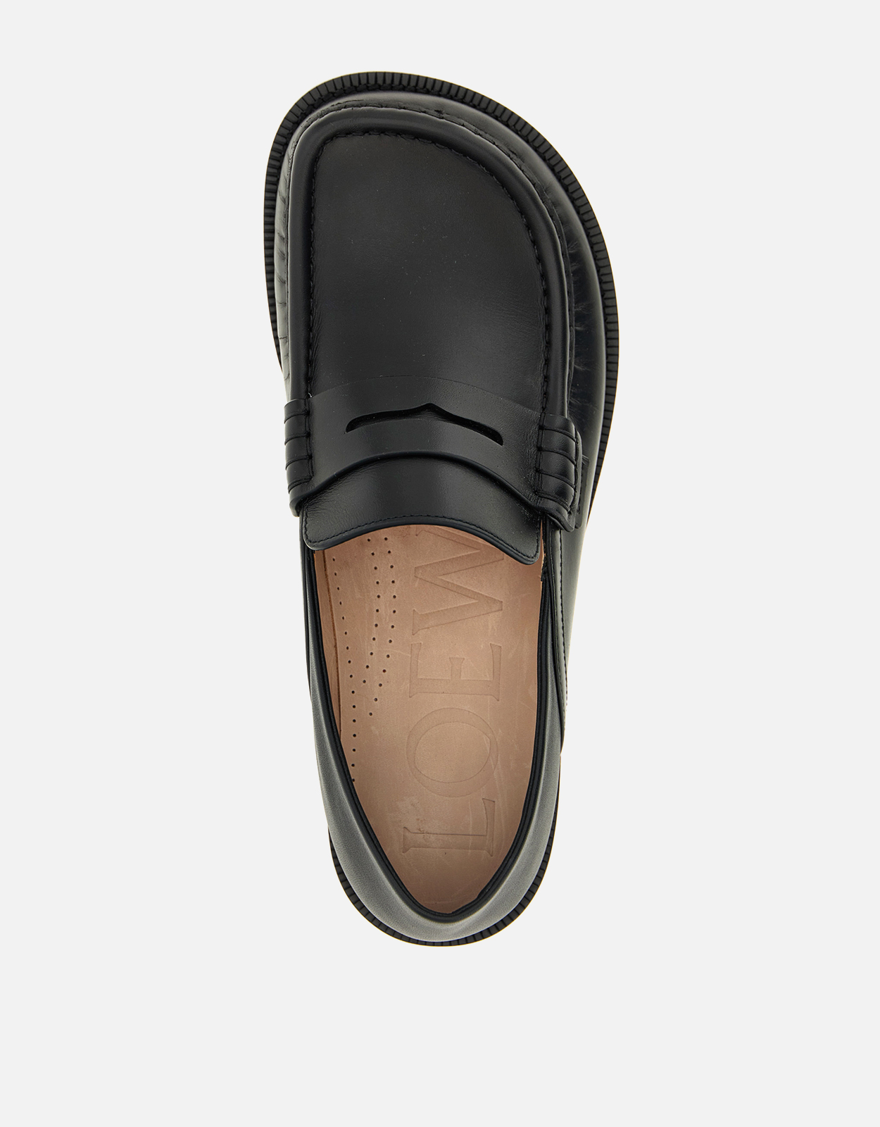 Loewe メンズCampo ワキシーカーフスキンローファー () IFCHIC.COM