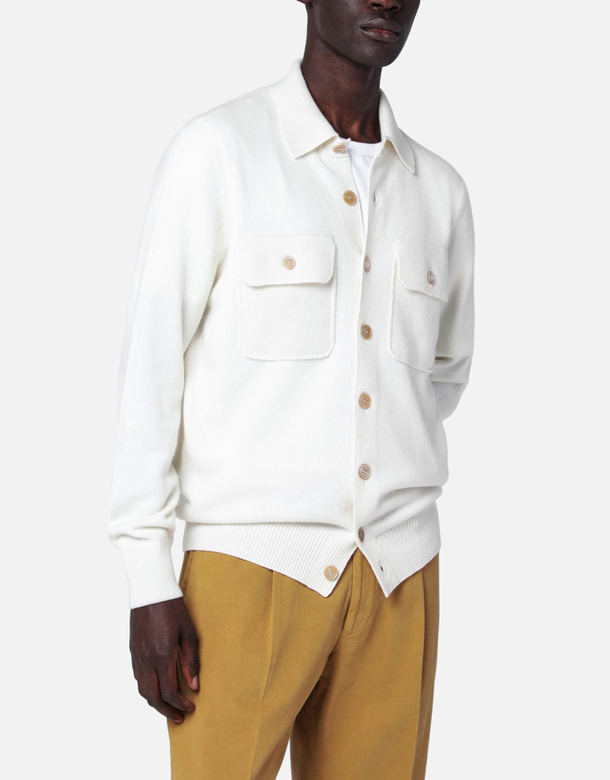 Brunello Cucinelli メンズカシミヤシャツスタイルカーディガン