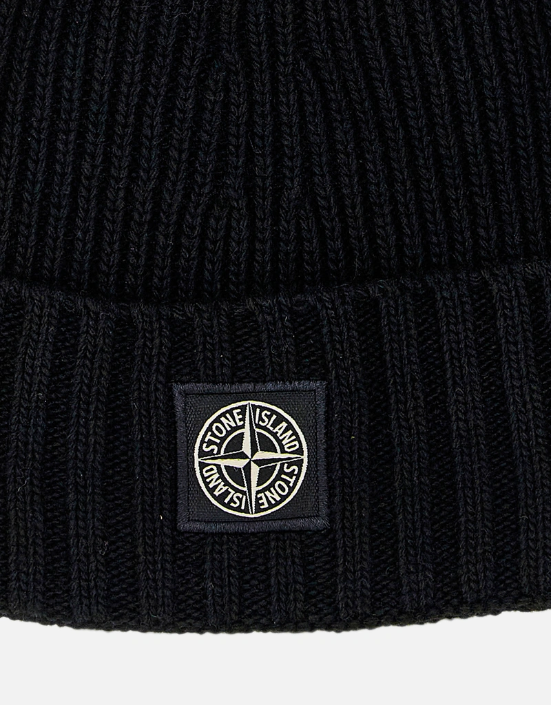 Stone Island Kids キッズ リブ編みウールカシミヤビーニー () IFCHIC.COM