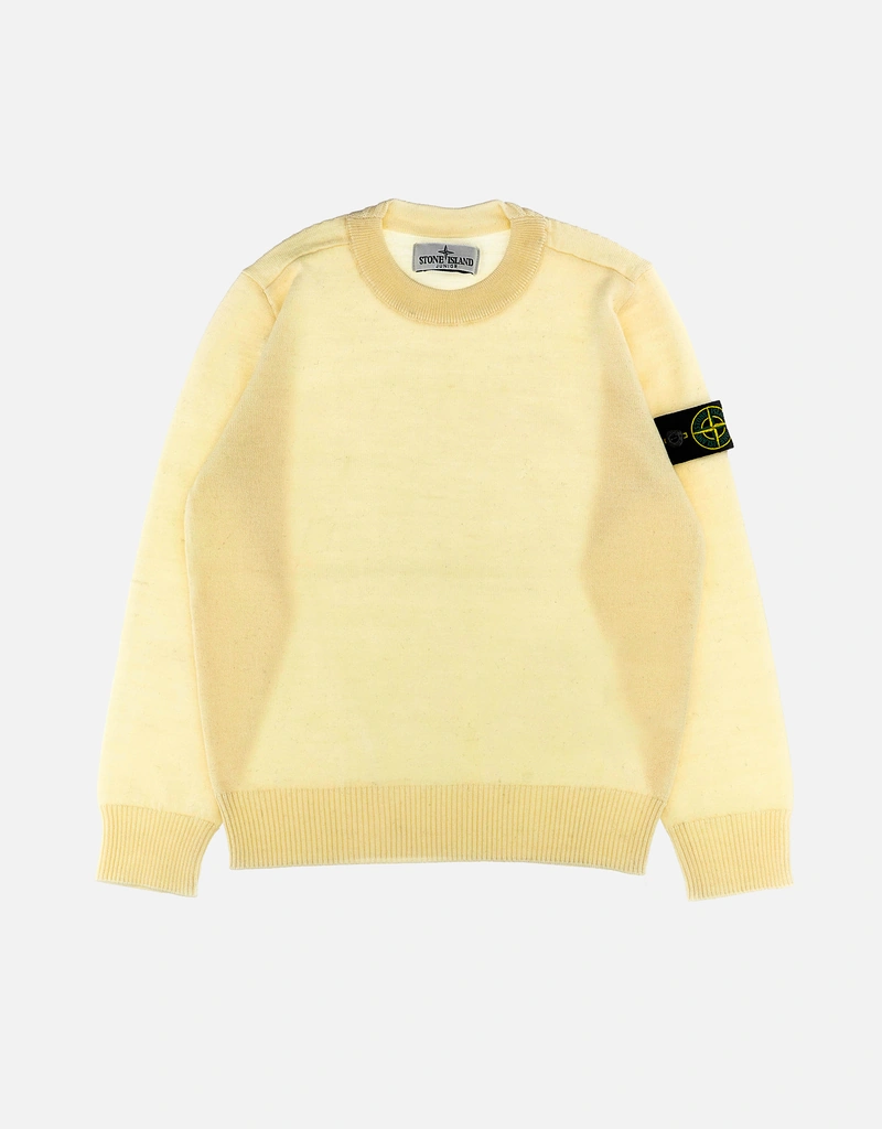 Stone Island Kids キッズバージンウールロゴパッチセーター (すべての
