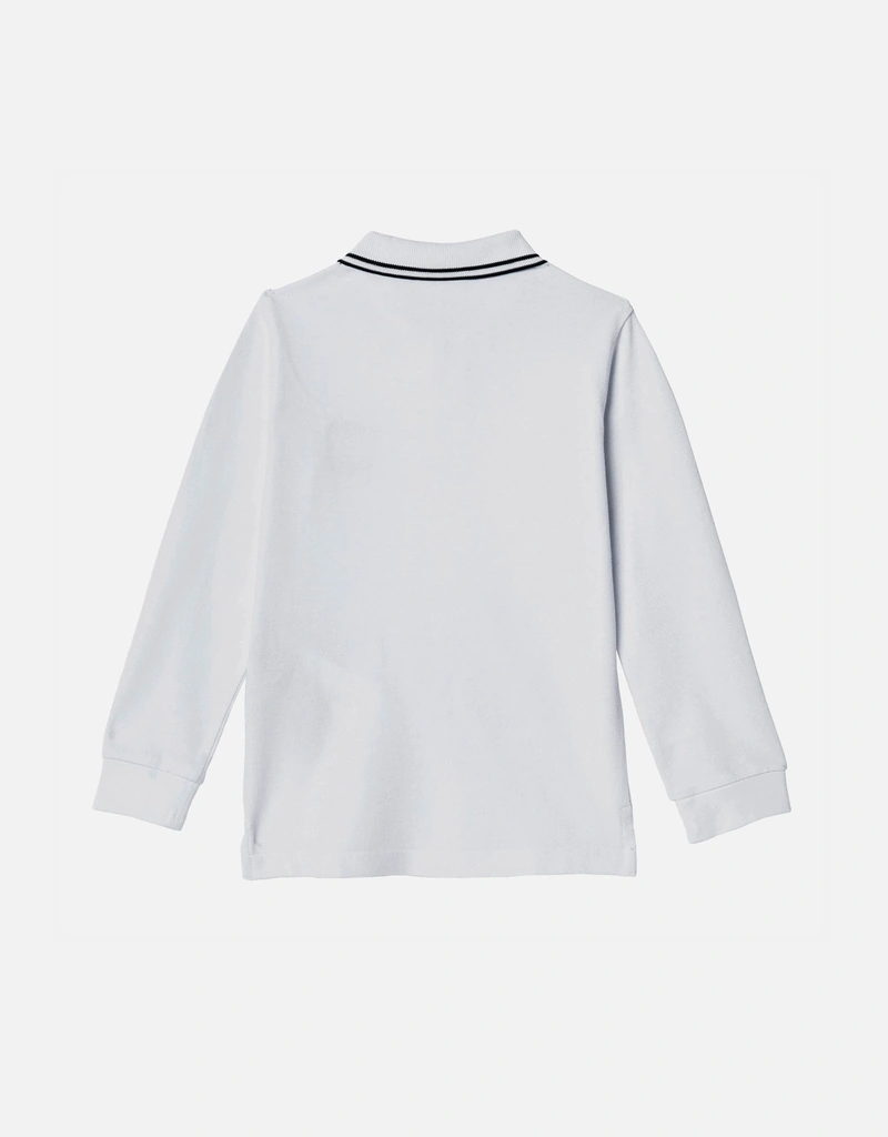 Stone Island Kids キッズ ホワイト コットン ポロシャツ (男の子（4