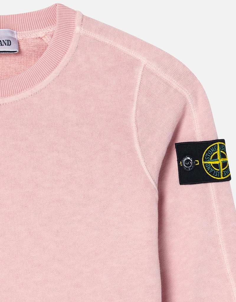ストーンアイランド ピンク 長袖トレーナー stone  STONE ISLAND（ストーン アイランド） 25AWモデル バッジワッペン付き
