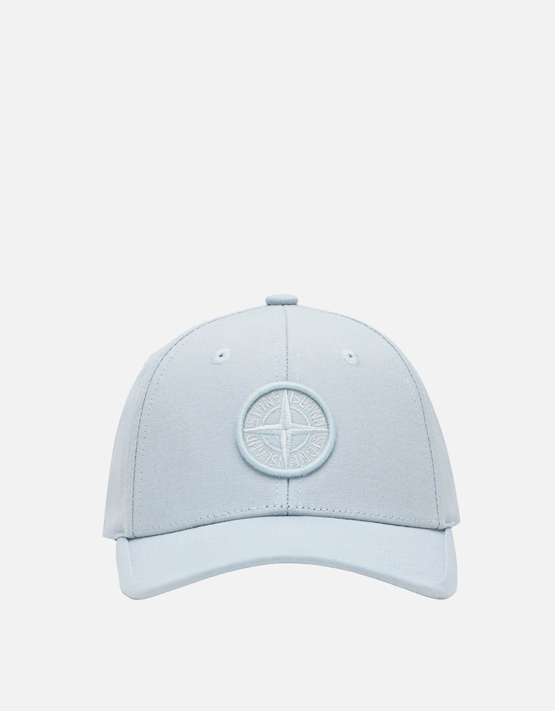 Stone Island Kids キッズ ライトブルー コットン ハット コンパスロゴ