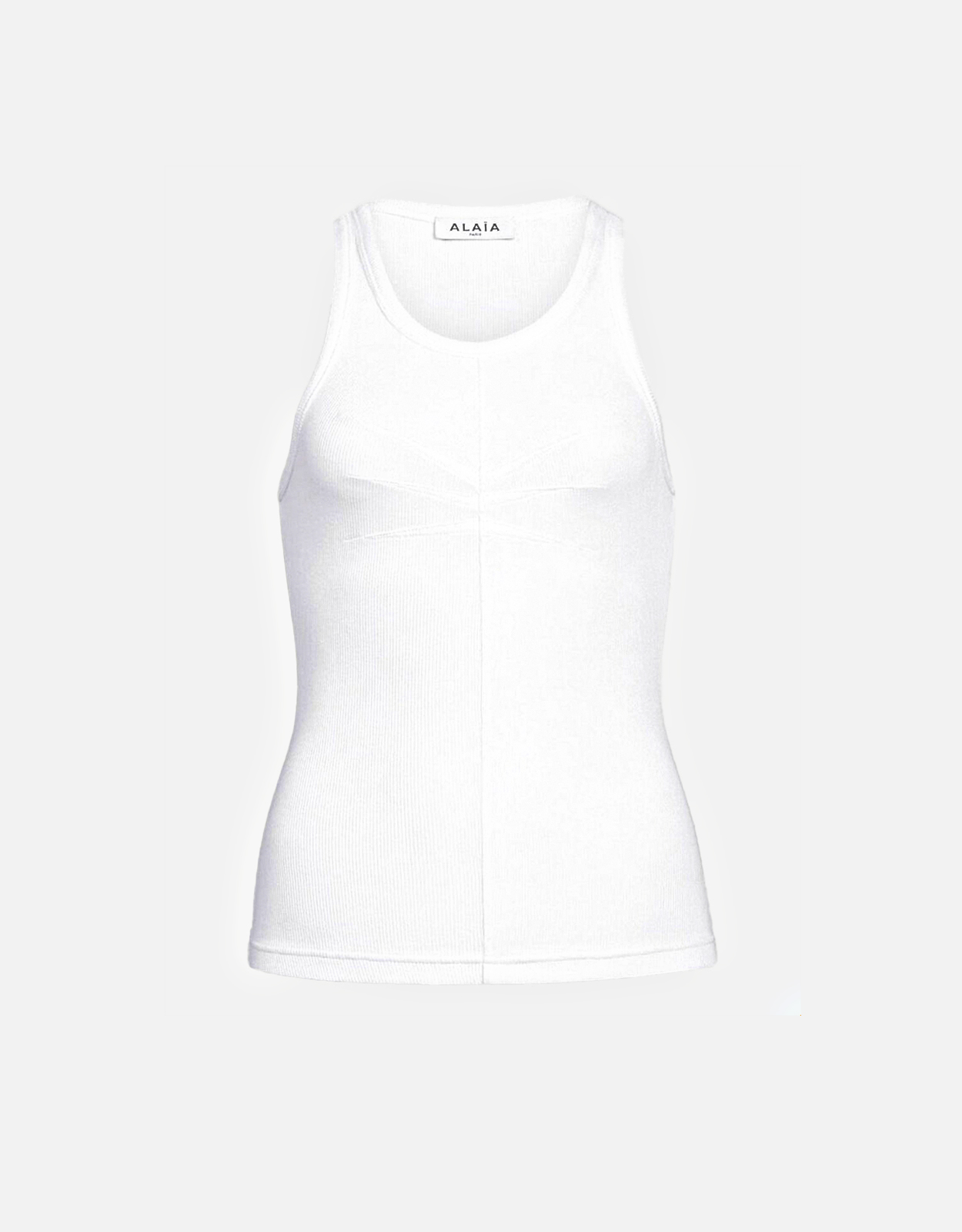 新品ALAÏA ホワイト タンクトップ　値下げ中‼️ ALAÏA コットン タンクトップ (すべての新品) IFCHIC.COM